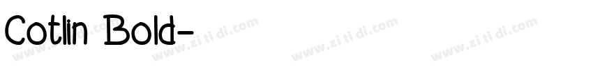 Cotlin Bold字体转换